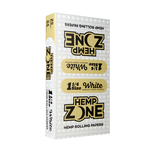 Hemp Zone: 1 1/4 White Organic Hemp Rolling Papers