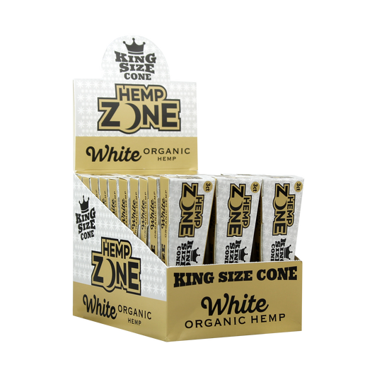 Hemp Zone: King Size White Organic Hemp Cones