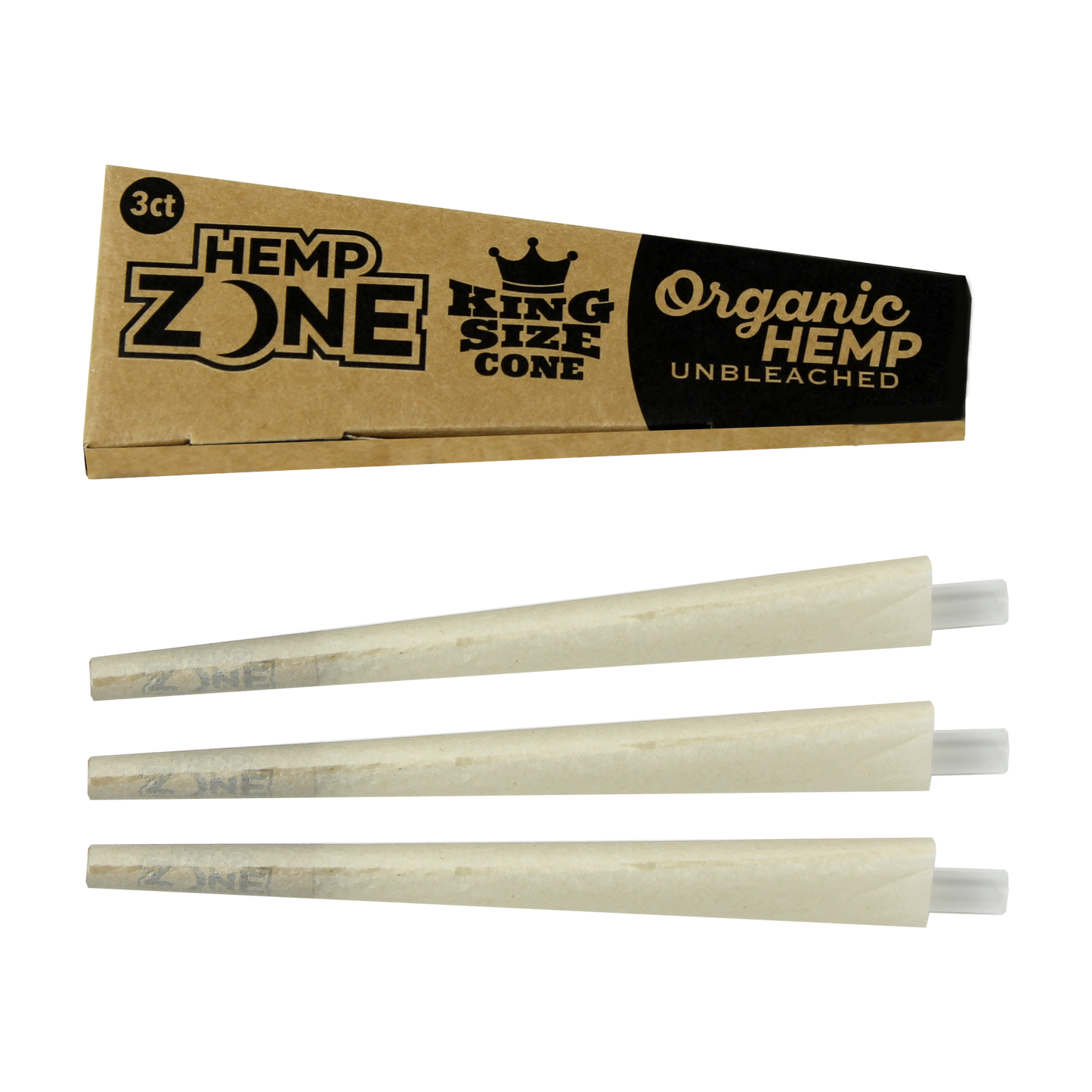 Hemp Zone: King Size Organic Hemp Cones Unbleached