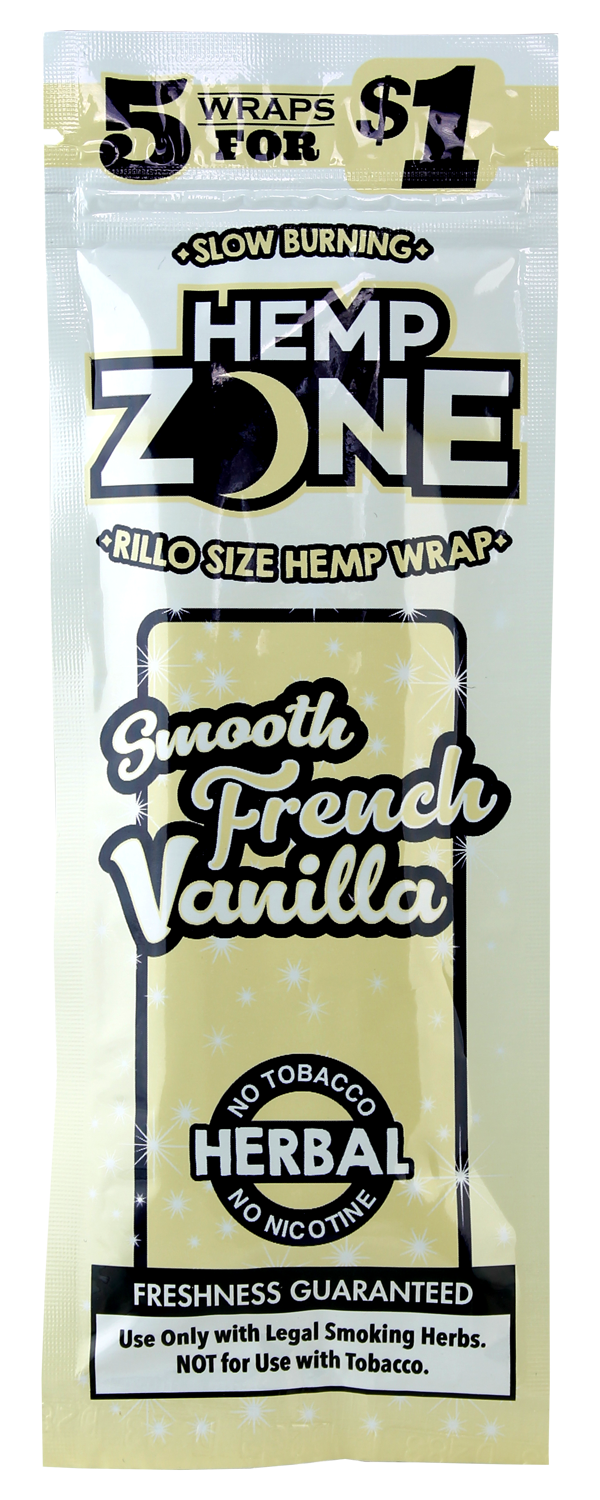 Smooth French Vanilla 75 Hemp Zone Hemp Wraps